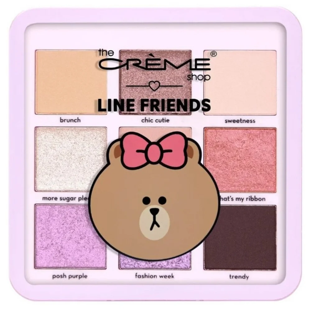 💖✨ LINE FRIENDS Choco Rosy Eyeshadow Palette 9 Shades 🌸🎀